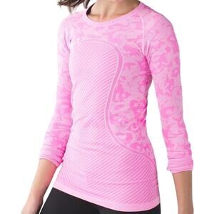 Lululemon Swiftly Tech Long Sleeve Crew Seamless Heathered Raspberry Glo Light 4